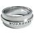 Anello largo con logo Burberry da uomo Argento