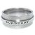 Anello largo con logo Burberry da uomo Argento - vista 2