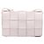 Bottega Veneta Cassette Maxi Intrecciato Leather Small Rosa