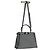 Fendi Peekaboo MM Handtasche aus grauem Leder
