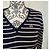 lacoste damen wollpullover v-ausschnitt gestreift marine weiß größe 44 devanlay woolmark Blau - Ansicht 2
