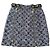 Louis Vuitton Tweed mini skirt with monogram pattern Red Blue Multiple colors