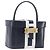Céline Borsa a mano CELINE in pelle Navy Gold Auth ep16387A D'oro Blu navy
