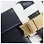 Céline Borsa a mano CELINE in pelle Navy Gold Auth ep16387A D'oro Blu navy - vista 15