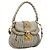 Bolsa Miu Miu Matelassé em Couro 2way Bege Tom Dourado Auth 208870A