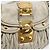 Bolsa Miu Miu Matelassé em Couro 2way Bege Tom Dourado Auth 208870A - vista 18
