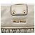 Bolsa Miu Miu Matelassé em Couro 2way Bege Tom Dourado Auth 208870A - vista 26