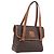 Céline Borsa a tracolla CELINE Macadam PVC Brown Gold Tone Auth mr3108A Marrone