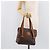 Céline Borsa a tracolla CELINE Macadam PVC Brown Gold Tone Auth mr3108A Marrone - vista 26