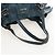 Borsa Tote Miu Miu con Fiocco Laterale in Pelle Blu Oro Auth fm5469V - vista 7