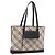 Borsa Tote BURBERRY Nova Check Canvas Beige Silver Auth bs37660 Argento