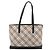 Borsa Tote BURBERRY Nova Check Canvas Beige Silver Auth bs37660 Argento - vista 3