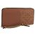 Cartera larga LOEWE de cuero marrón plata Auth LN116V Castaño