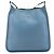 Hermès Bolsa de Ombro HERMES Vespa PM Couro Courchevel Azul Claro Prata Auth 208764A - vista 3