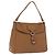 Bolso de hombro PRADA de cuero marrón plata Auth am12821V Castaño