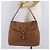 Bolso de hombro PRADA de cuero marrón plata Auth am12821V Castaño - vista 28