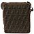 Bolso de hombro FENDI Zucca Canvas Negro Marrón 7VA152 Auth BA15976A Castaño - vista 3