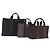 Hermès Borsa a mano HERMES Cotone Nylon Set da 3 Marrone Grigio Auth bs37446
