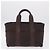 Hermès Borsa a mano HERMES Cotone Nylon Set da 3 Marrone Grigio Auth bs37446 - vista 12