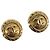 Orecchini CHANEL COCO Mark Metallo Oro CC Auth 207500V D'oro