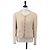 Chaqueta sin cuello CHANEL de tweed 40 Ivory Gold CC Auth 207912M