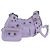 Borsa a tracolla Balenciaga le cagoule in pelle viola argento 671309 Auth ka6589M Porpora