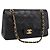 Borsa a tracolla CHANEL Chain Matelasse 25 in pelle d'agnello nera e oro CC Auth 209270V Nero D'oro