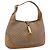 Borsa GUCCI Micro GG Supreme Jackie PVC Beige Gold Auth 208663 D'oro