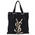 Autre Marque Saint Laurent Kahala Tote Bag Canvas Navy Gold Auth BA16414 Golden Marineblau - Ansicht 2