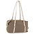 PRADA Jacquard Tote Bag Canvas Brown Gold Tone Auth 208073V Braun