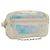 Borsa LOUIS VUITTON Monogram Prism Pochette Volga Silver M55261 LV Auth ka6566V Argento