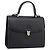 Bolso de mano Burberrys de cuero negro plata Auth 208848