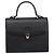 Bolso de mano Burberrys de cuero negro plata Auth 208848 - vista 2