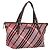 Bolso Tote BURBERRY Nova Check Blue Label Canvas Rojo Plata Auth ka6619 Roja