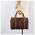 Céline Borsa Boston CELINE Macadam Canvas PVC Pelle Marrone Oro Auth 208642V D'oro - vista 25