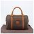 Céline Borsa Boston CELINE Macadam Canvas PVC Pelle Marrone Oro Auth 208642V D'oro - vista 26