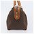 Céline Borsa Boston CELINE Macadam Canvas PVC Pelle Marrone Oro Auth 208642V D'oro - vista 4