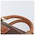 Céline Borsa Boston CELINE Macadam Canvas PVC Pelle Marrone Oro Auth 208642V D'oro - vista 8