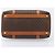 Céline Borsa Boston CELINE Macadam Canvas PVC Pelle Marrone Oro Auth 208642V D'oro - vista 9