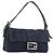 Borsa a tracolla FENDI Mamma Baguette Denim Blue Silver Auth BA15869V Argento