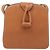 Borsa a tracolla LOEWE in pelle marrone tono oro Auth 207796A - vista 13