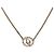 Collana Christian Dior Strass metallo Gold Tone Auth ka6626