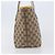 Borsa Tote GUCCI GG Canvas Web Sherry Line Beige Gold 211971 Auth 208769V D'oro - vista 4
