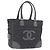Borsa Tote CHANEL Paris New York Line Matelasse Nylon Grigio Argento CC Auth bs37569V Marrone