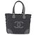 Borsa Tote CHANEL Paris New York Line Matelasse Nylon Grigio Argento CC Auth bs37569V Marrone - vista 2