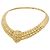 Autre Marque Plastron-Halskette, gestepptes Motiv, Gelbgold. - Ansicht 2