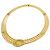 Autre Marque Plastron-Halskette, gestepptes Motiv, Gelbgold. - Ansicht 4
