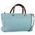 Borsa a mano GUCCI Bamboo in pelle 2way azzurro e oro 323660 Auth LN229A D'oro Blu chiaro