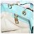 Borsa a mano GUCCI Bamboo in pelle 2way azzurro e oro 323660 Auth LN229A D'oro Blu chiaro - vista 24