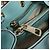 Borsa a mano GUCCI Bamboo in pelle 2way azzurro e oro 323660 Auth LN229A D'oro Blu chiaro - vista 27